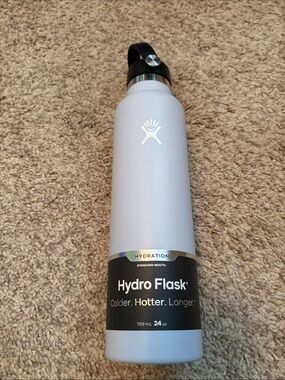 24 oz. Hydro Flask Light Blue Stainless Steel Bottle with Black Cap